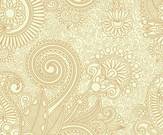 Abstract Seamless Floral Pattern Background