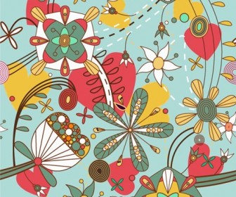 Vector Seamless Floral Pattern Background