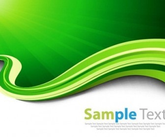 Abtsract Green Waves Vector Background