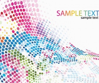 Colorful Dotted Background Vector Illustration