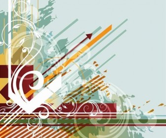 Abstract Swirl Floral Design Background