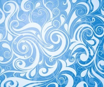 Abstract Blue Floral Vector Background