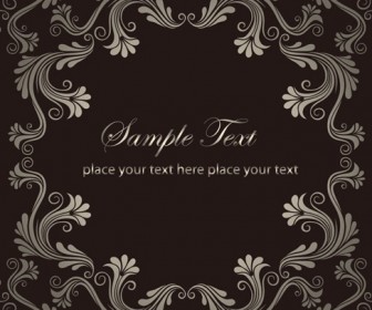 Vintage Frame Floral Vector Illustration