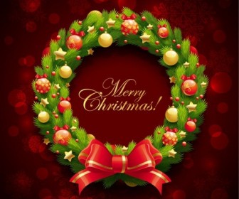 Christmas Wreath Vector Illustration