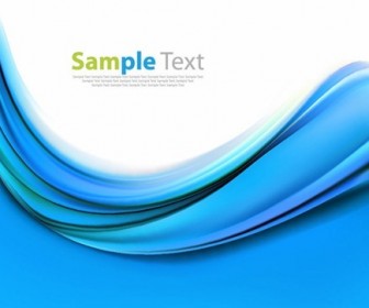 Blue Wave Business Template Vector Illustration