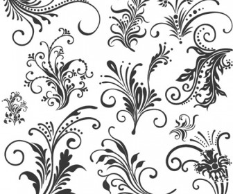 Free Floral Elements Vector Set