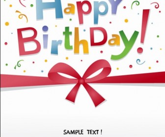 Free Happy Birthday Greeting Card Vector