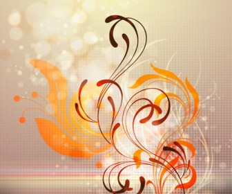 Free Abstract Floral Design Vector Illustration