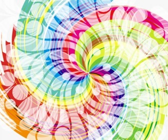 Abstract Colorful Swirl Design Vector Background