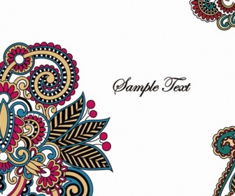 Retro Pattern Card Background Vector Graphic