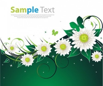 Free Spring Flower Green Background