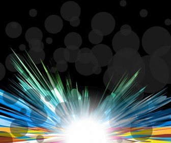 Multicolor Design With a Burst Vector Graphic