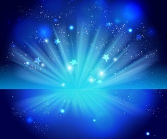 Free Sparkling Stars on Blue Night Background