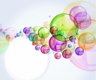 Free Abstract Colorful Bubble Background Vector