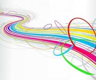 Free Abstract Colorful Wave Line Background