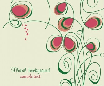 Free Retro Floral Background