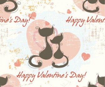 Romantic Seamless Pattern Vector Background