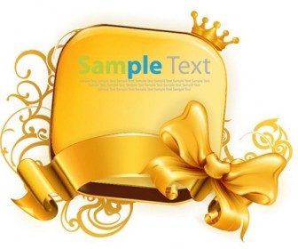 Golden Vintage Label Vector Graphic