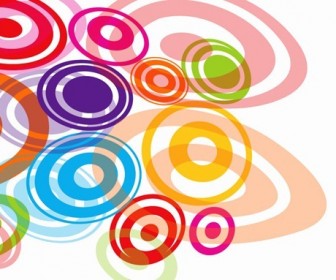 Colorful Circles Background Vector Graphic