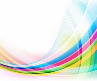 Abstract Colorful Wave Vector Illustration