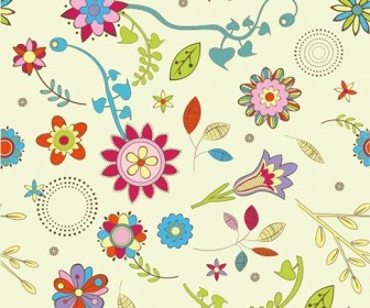 Abstract Flower Pattern Background Vector Graphic
