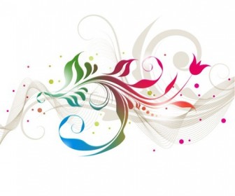 Colorful Floral Designs Vector Graphic