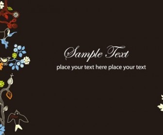 Simple Style Floral Vector Card Background