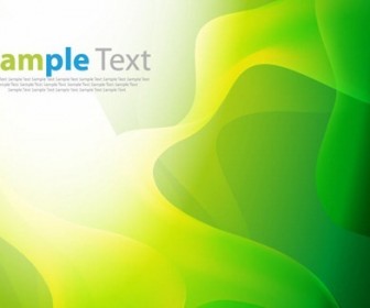 Abstract Green Smooth Curves Vector Background