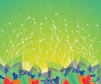 Dream Colored Flower Vector Background