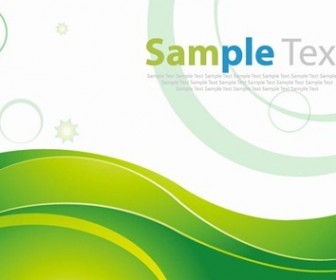 Green Wave Vector Background