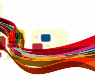 Abstract Wave Design Vector Background Art