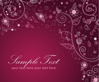 Floral Decorative Postcard Vector Graphic