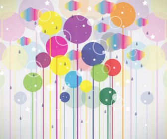 Colorful Rain Forest Background Design