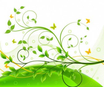 Green Floral Background