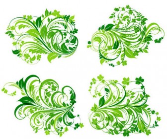 Abstract Floral Element Vector Set