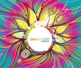 Abstract Colorful Floral Vector Background