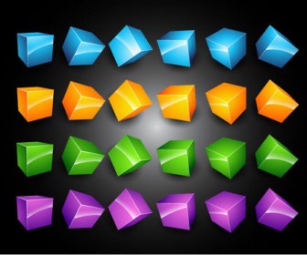 3D Boxes Vector Set