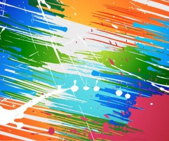 Abstract Brush Paint Splashes Vector Background