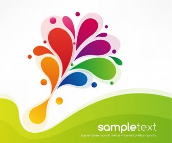 Abstract Colorful Floral Design Background