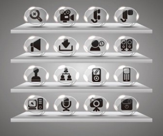 Creative Glass Vector Icons