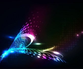 Abstract Colorful Dots Vector Background