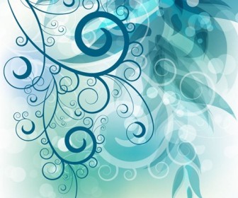 Abstract Swirl Floral Background Vector Graphic