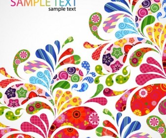 Colorful Floral Design Vector Graphic