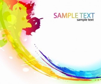 Colorful Paint Ink Splashes Vector Background