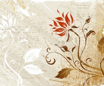 Vector Grunge Floral