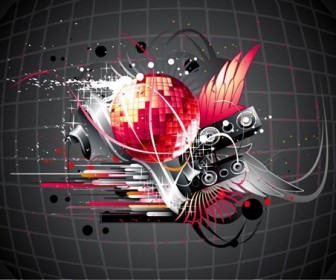 Disco Music Background Vector Illustration