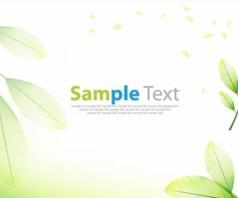 Fresh Green Leaves Background Vector Illustration