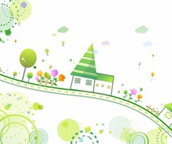 Cute Style Background Vector Illustration