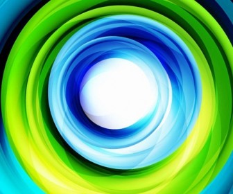 Green Blue Bright Swirl Background