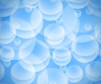 Blue Bubbles Abstract Background Vector